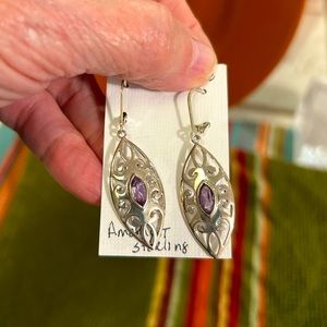 Sterling amethyst earrings